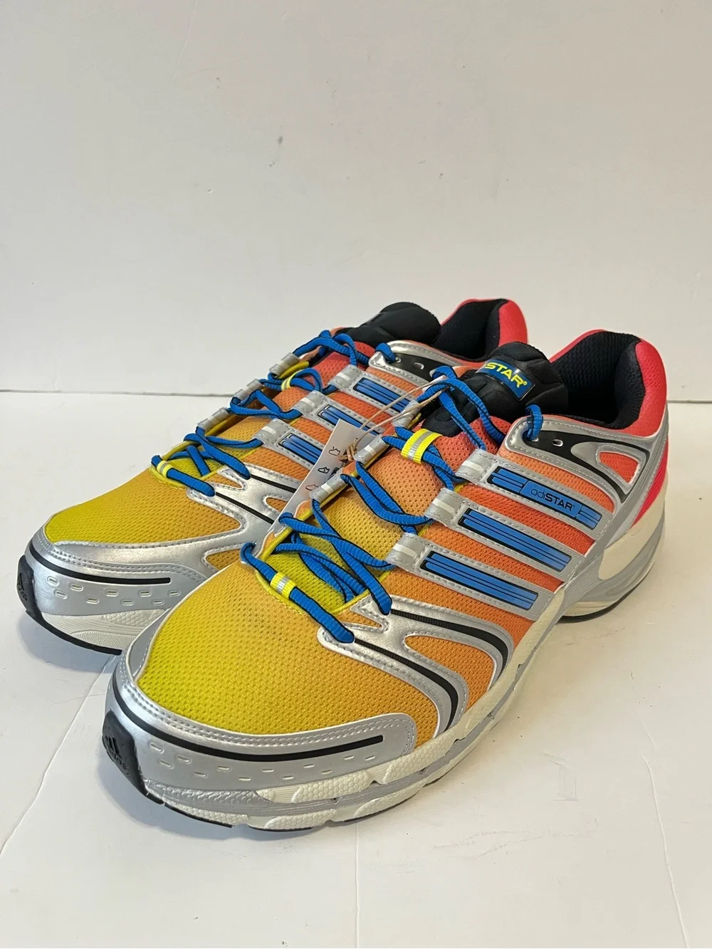 Adidas ADISTAR CONTROL 5 sneakers blue yellow silver running shoe men’s size 16